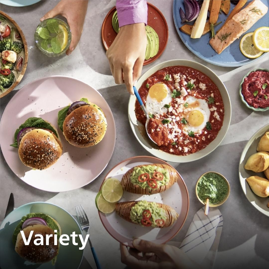 Philips Air Fryer 3000 Series 6.5qt, ventana de cocción, freidora de aire 16 en 1, tecnología RapidAir Plus, eliminación de grasa, aplicación de recetas HomeID, fácil de limpiar (NA330/00)