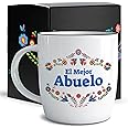 Triple Gifffted World's Best Grandpa Coffee Mug, El Mejor Abuelo Gifts Ideas in Spanish for Christmas Fathers Day Navidad Bir