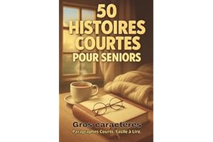 50 histoires courtes pour séniors: Récits tendres et positifs en gros caractères et paragraphes courts. Lecture facile. Idéal
