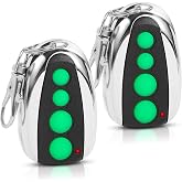 M12 Remote Control Transmitter 433.92 MHz for Automatic Swing Sliding Gate, Compatible with Lockmaster Topens Casar, 4-Button Wireless Transmitter Fobs Security Gate Controller with Keychain (2 Pack)
