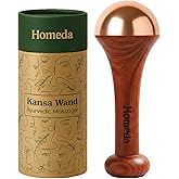 Homeda Kansa Wand Ayurveda Foot Massager - Indian Skincare Tool - SWA Kansa Wand for Feet & Face Relazation, Wellness & Detox - Ayurveda Gifts (Single Bowl)