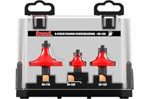 Freud 89-152 6-Piece Round Over and Beading Router Bit Set, One Size, Multi