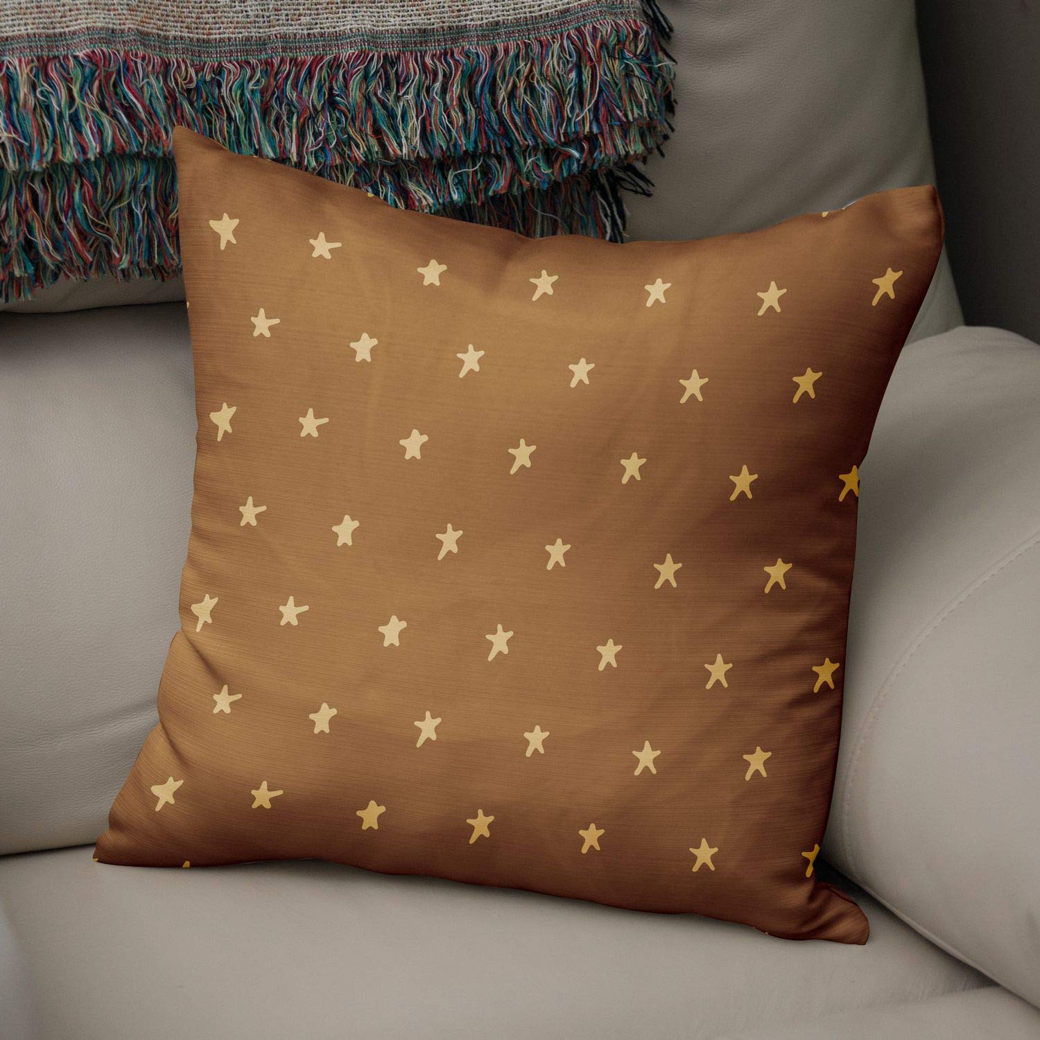 Bonamaison Decorative Cushion Cover Brown Tones, Throw Pillow Covers, Home Decorative Pillowcases for Livingroom, Sofa, Bedroom, Size:50x50 Cm - Designed and Manufactured in Turkey