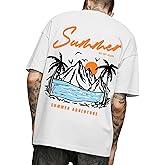 Bealin Men's Oversized Graphic Tee Y2k Graffiti Print Short Sleeve Summer Casual Rapper Streetwear T-Shirt