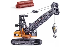 OANMYJJO Crawler Crane Toy with Simulation Lights - Construction Truck Toy for Boys, Ages 3 and Up