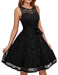 Dressystar Women's Floral Lace Short Bridesmaid