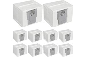 BlueStars 10 PCS Disposable Dust Bag Large Capacity 2.5L - 3L for Roborock Q7 M5+/L5+, Q10 S5+/X5+, Q5+, Q5 Max+/Pro+/DuoRoll