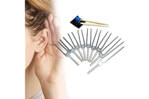 Tuning Fork Set - BEAUTI4U Solfeggio Tuning Forks for Healing,174 Hz 285 Hz 396 Hz 417 Hz 528 Hz 639 Hz 741Hz 852Hz 963Hz Tuning Fork with Silicone Hammer and Bag (Silver)
