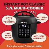 Instant Pot 5.7L Classic 7-in-1 Electric Multicooker Stainless Steel Black view 2