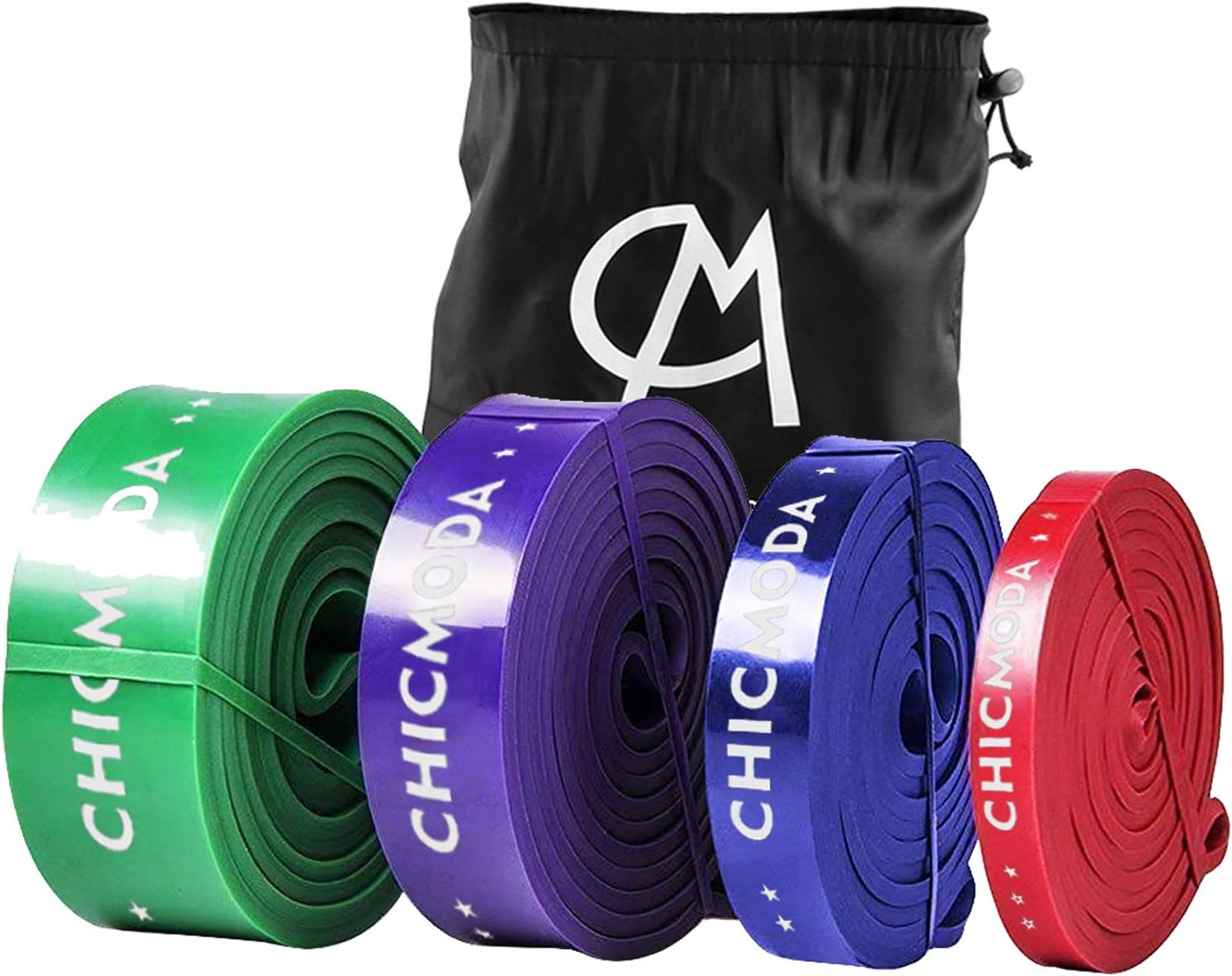 CHICMODA Pull Up Assist Band, Resistance Exercise Bands for Powerlifting Assistance, Stretch Mobility, Workout, Fitness, Strength Traininging Assistance, Stretch Mobility, Workout, Fitness