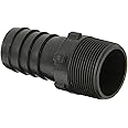 Dixon Valve HB150 Polypropylene Shank/Water Fitting, Tuff-Lite King Combination Nipple, 1-1/2" NPT End x 1-1/2" Hose ID Barbed