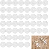 Lnngub 50 Pcs Piercing Disc for Piercing Bump,7mm Clear Discs Stabilizer Pads for Healing Silicone Earring Backs for Droopy Ears