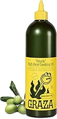 Graza Frizzle High Heat Cooking Oil, Frying Oil, 25.3 Fl Oz (750ml) | Cooking Oil with High Smoke Point & Neutral Flavor in a
