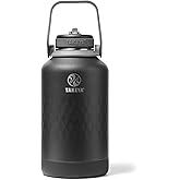 Takeya Sport 64 oz Triple-Insulated Stainless Steel Water Bottle, Straw Lid – Leakproof, Sweatproof, BPA-Free, Keeps Drinks Cold 36 Hrs, Hot 14 Hrs – Obsidian