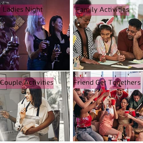 thumbnail image 2 of VALLSIP Canvas Painting Kits Pre Drawn Canvas For Painting For Adults Paint And Sip Party Supplies Stretched Canvas To Paint Games Ladies Night Flower Girl Mindfulness Date Night Ideas 2 of 9