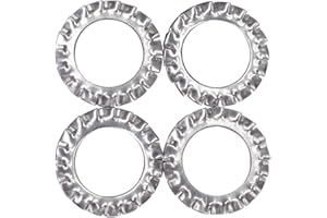 ZLYY STORE M10 304 Stainless Steel External Tooth Star Lock Washers（50Pcs M10 External Tooth Serrated Lock wahser）