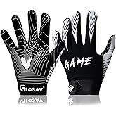 GLOSAV Football Gloves for Kids, Youth, and Adults - Super Sticky Silicone Receiver Gloves for Men and Women