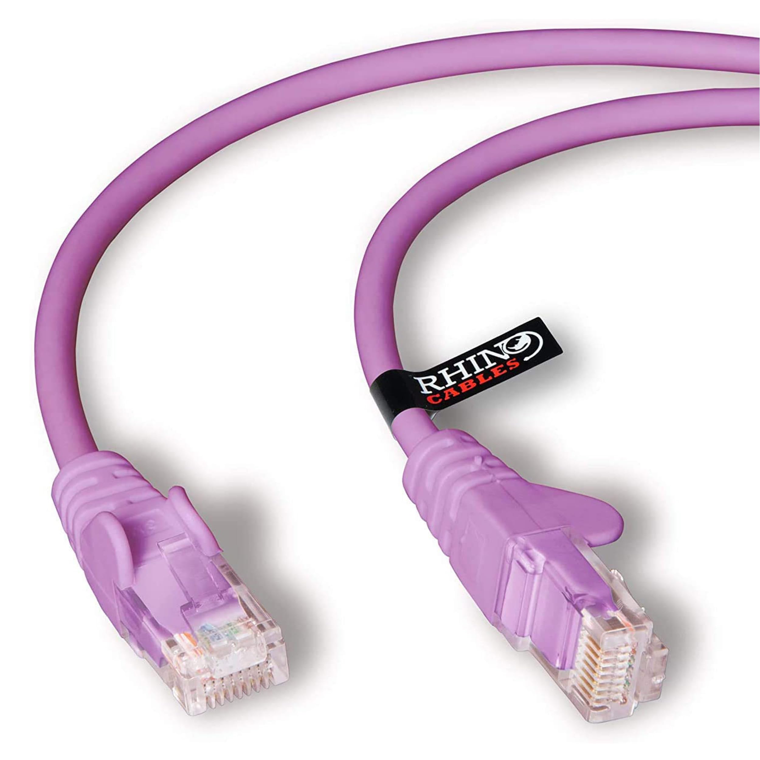 rhinocables CAT 6 High-Speed Gigabit Ethernet Cable - Patch Network Lead for LAN| Snagless UTP With LSZH Jacket | RJ45 Connector - Internet, Router, Modem, Smart TV, PC & More (10m, Violet, Pack of 1)
