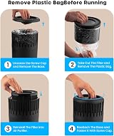 PureMate Air Purifier True HEPA Filter 4 Speeds Sleep Mode Night Light view 9