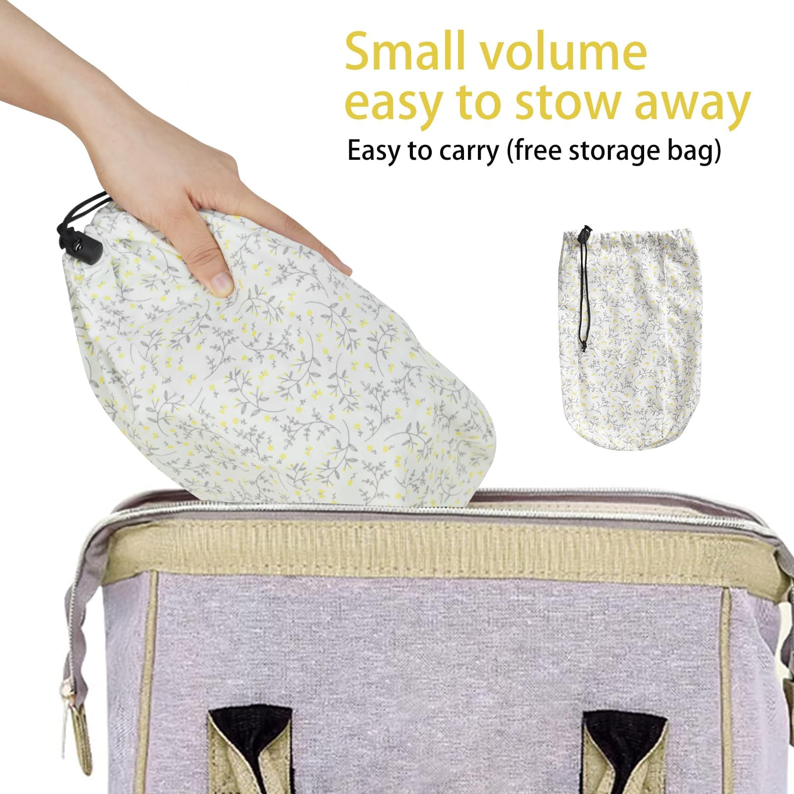 Baby Sling Carrier Newborn, Adjustable Easy Wearing Baby Nursing Warp Sling, New Mom Dad Soft Cotton Baby Front Holder Carrier for Infant Toddler Life Travel Essential Gifts (Yellow Flower)