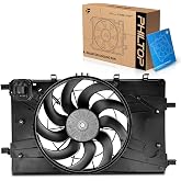PHILTOP 620658 Radiator Cooling Fan Assembly for 2011-2015 Cruze 1.4/1.8L | for 2012-2017 Verano 2.4L, 2016 Cruze Limited, Replace # 13368577, 13360891, 13267634, 13335183, 620658, 13360890