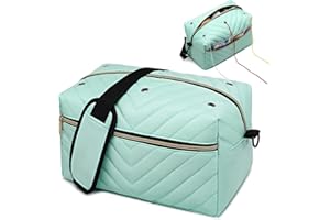 Kuosdaz Crochet Bag Organizer, Yarn Storage Organizer with Shoulder Strap, Stylish Knitting Bag for Crochet Accessories, Mothers Day Gifts, Crochet Yarn Supplies, LightGreen