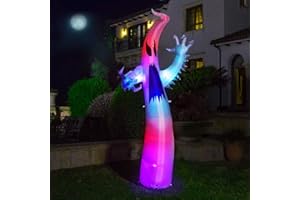 VIVOHOME 9FT Halloween Inflatable Yard Decor, Giant Color Changing Ghost, Outdoor Blow Up with Built-in LED Light for Lawn, Garden, Party