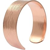 John S. Brana Chased Copper Cuff Bracelet - 100% Solid Copper Cuff Handmade Jewelry