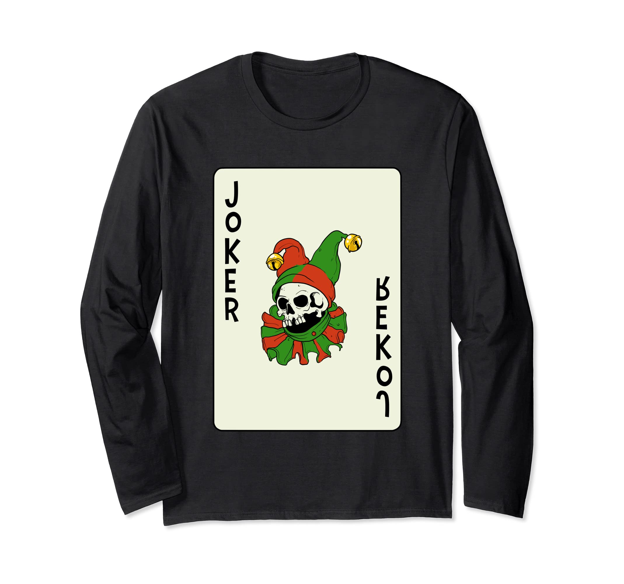 Funny Playing Cards Gambling Joker Card Lucky Casino Long Sleeve T-Shirt