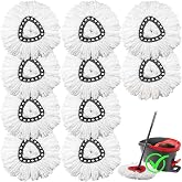 10 Pack Mop Replacement Heads Compatible with O Cedar Triangle Swivel Mops, Spin Mop Microfiber Refills, Deep Cleaning Easy to Replace