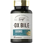 Carlyle Ox Bile Supplement 500 mg | 60 Capsules | Digestive Enzymes | Non-GMO &amp; Gluten Free | by Herbage Farmstead