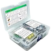 Electronic Component Kit, 1800 Pcs, LED Diodes, Resistors &amp; Capacitors | Metal Film Resistors, Electrolytic &amp; Ceramic Capacitors, Common Diodes, LEDs &amp; Transistors