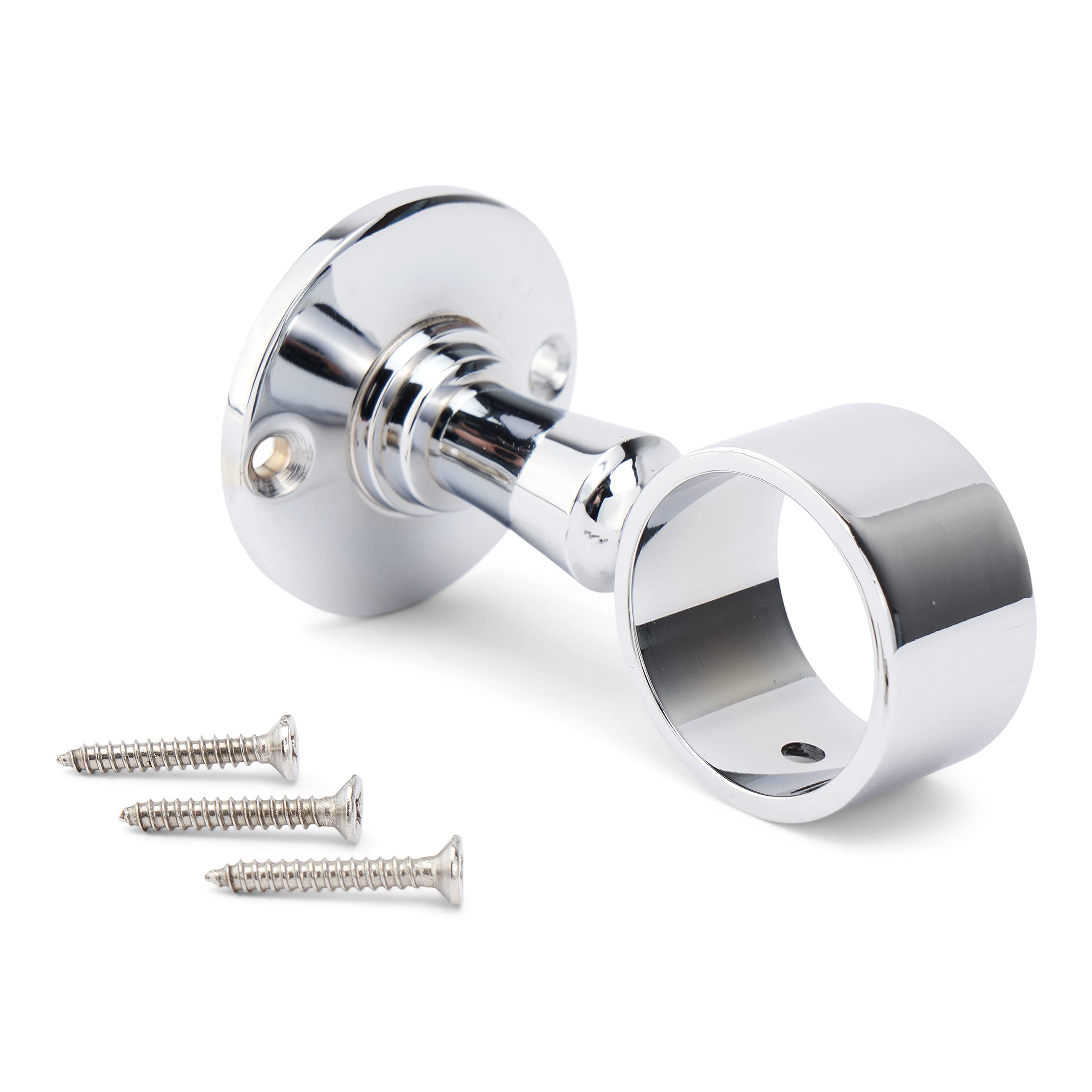 NKlaus Martim 11748 Handrail Holder for 30 mm Rope Chrome-Plated Brass 8 cm High Decoration