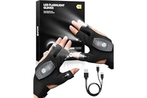 ThxToms Gifts for Men, Rechargeable Flashlight Gloves, Christmas Birthday Gifts for Men Boyfriend Him Husband,Stocking Stuffe