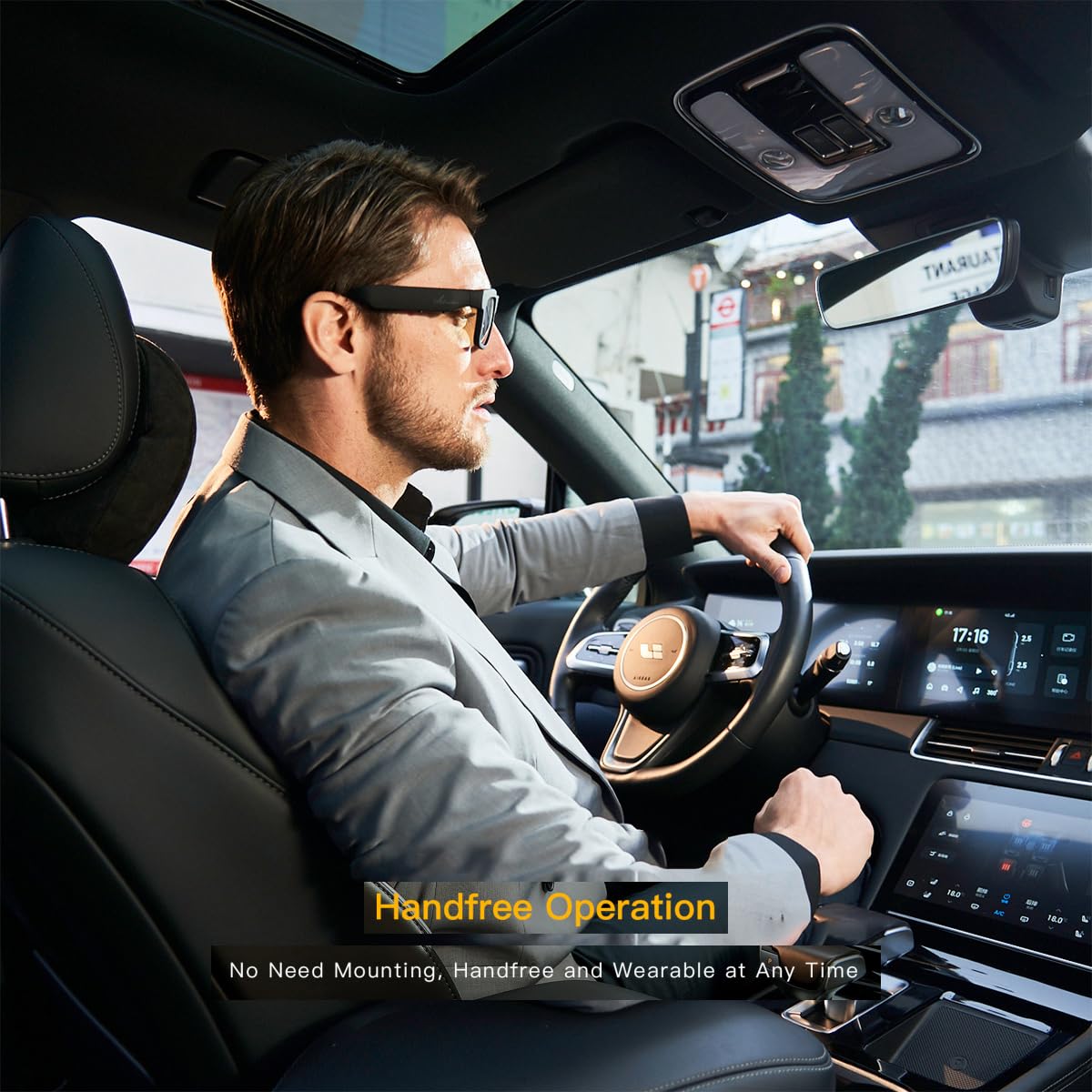 OhO Smart Glasses with Full HD Camera & Open Ear Bluetooth Speaker Headphone,Built in Memory,for Men Women