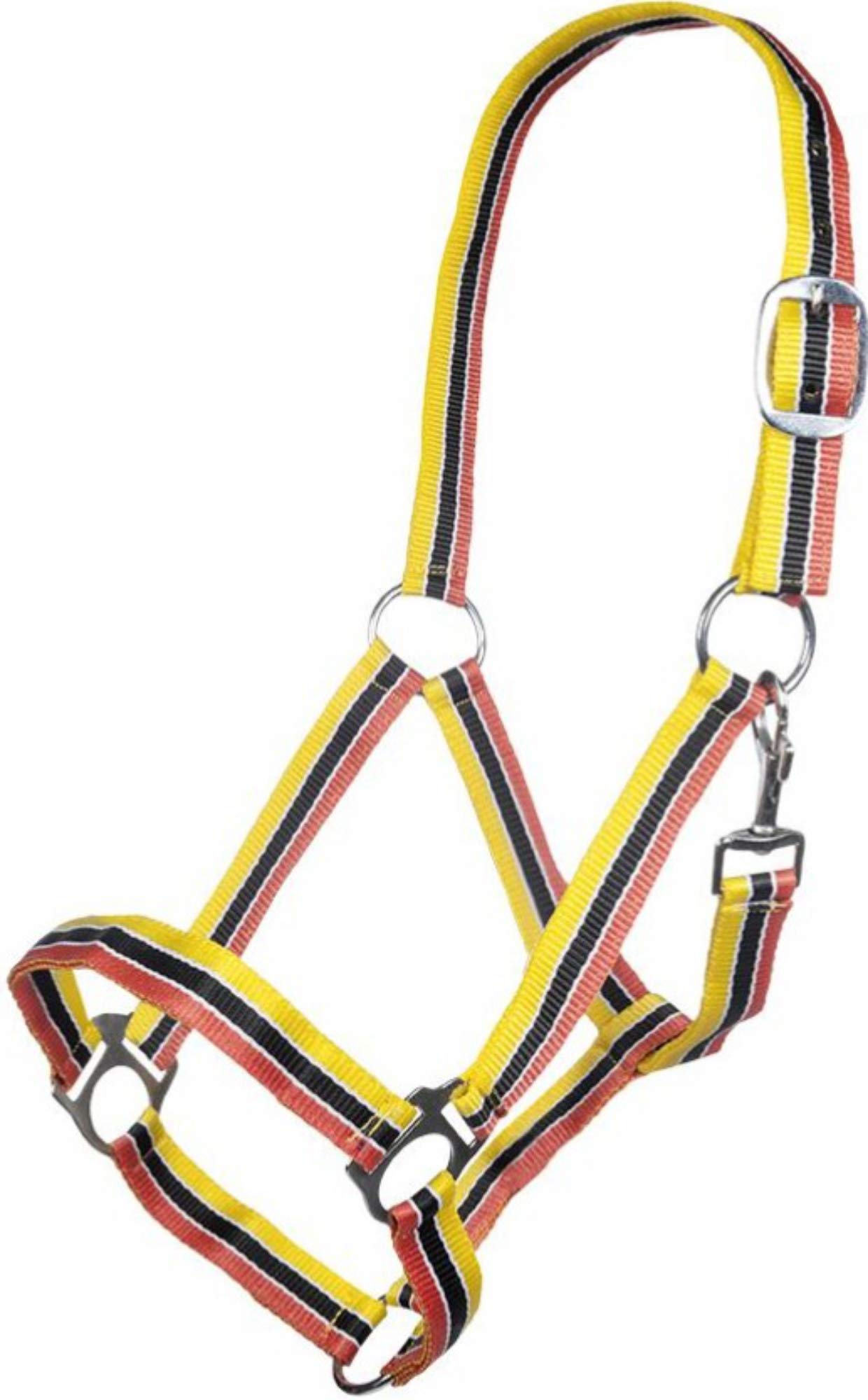 HKM Halter-10149 Halter 8524 Orange/Black/Yellow Pony