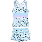 JerrisApparel Little Girls' Summer Two Piece Boyshort Tankini Kids Swimsuit
