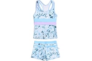 JerrisApparel Little Girls' Summer Two Piece Boyshort Tankini Kids Swimsuit