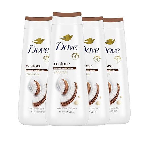 Dove Body Wash Restoring Coconut & Cocoa Butter 4 Count