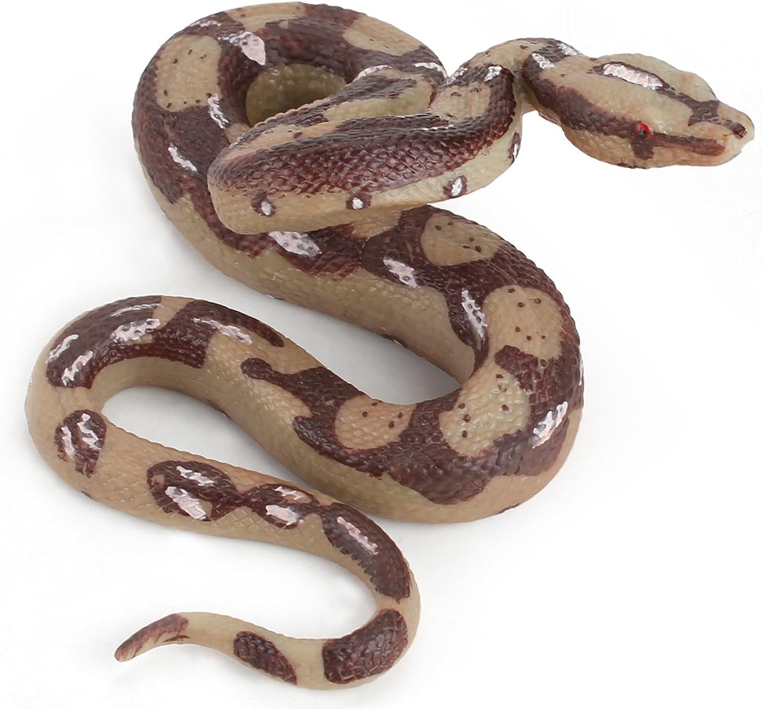 Morofme Realistic Snake Toy Plastic Snake Prank Fake Snake Python Model Toy Garden Snake Scare Birds and Squirrels Rubber Snake Figure Stress Relief Toys Gag Gift Halloween Prank Props