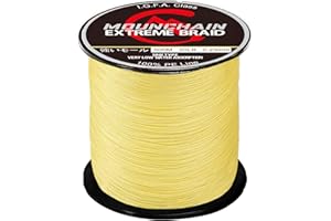 MOUNCHAIN 100% PE 4 & 8 Strands Braided Fishing Line, 10 20 30 40 LB Sensitive Braided Lines, Super Performance and Cost-Effe