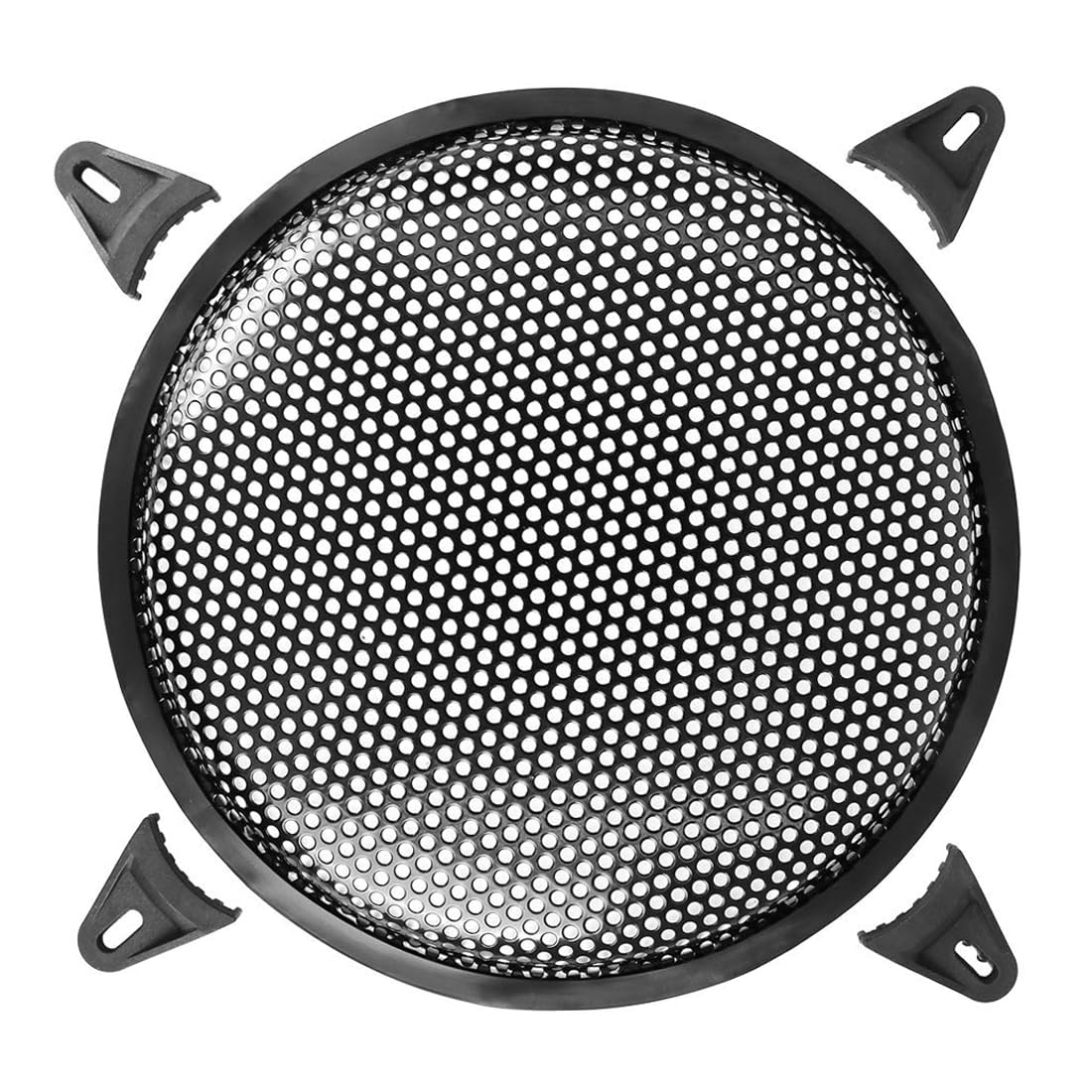 MACHSWON Car Universal Audio Speaker Subwoofer Metal Waffle Grill Cover Protector with Rubber Edge and Clips 10 Inch