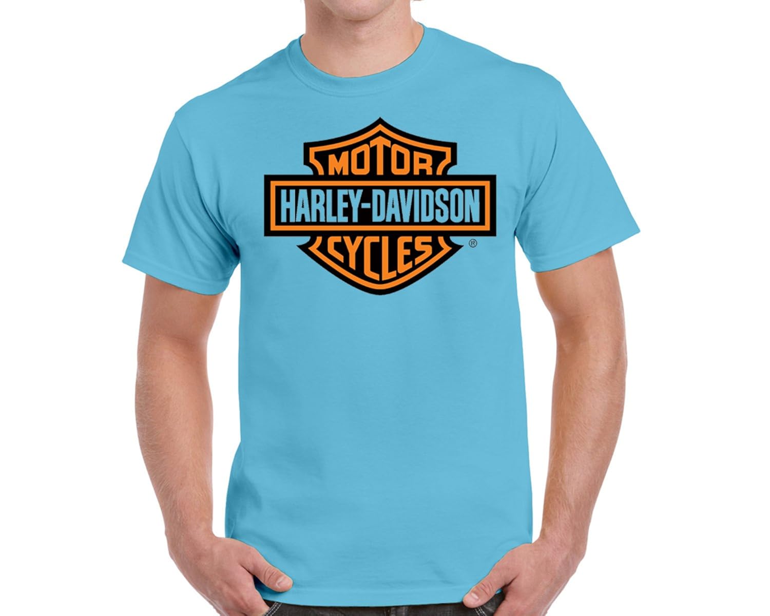 ecosoul harley davidson mens cotton half sleeve printed round neck t shirt