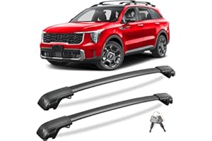 KINGGERI 220lbs Lockable Roof Rack Cross Bars Compatible with Kia Sorento X-Line & X-Pro 2021 2022 2023 2024 2025 with Raised Side Rails, Heavy Duty Aluminum Roof Rails Crossbars Luggage Accessories