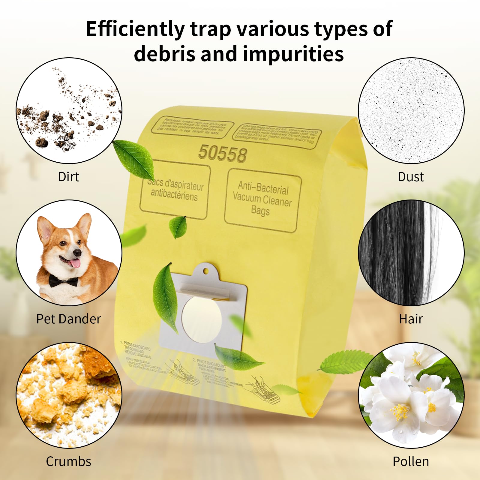 Vacuum Cleaner Bags Fit for Kenmore Canister Type C/Q 50555 50557 50558 and Type C-5, 10PCs By Improvedhand