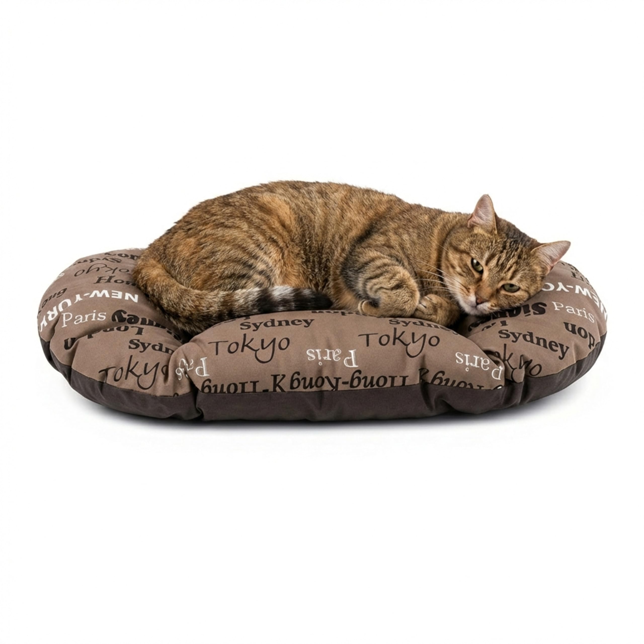 Ferplast Cat Bed, Dog Bed Washable Pet Mat Cushion in Cotton with Soft Padding, 55 x 36 cm. Brown