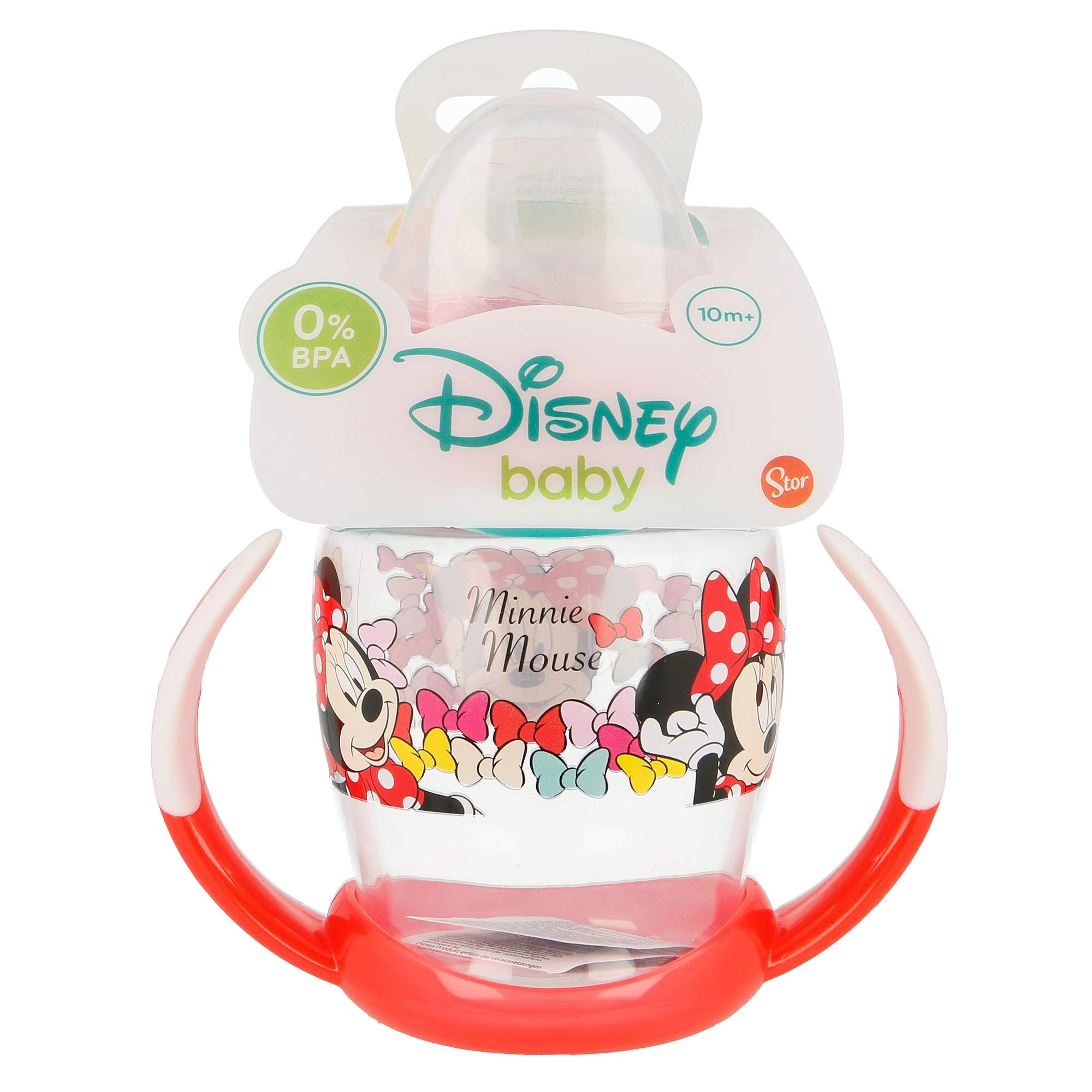Toddler Fancy Training Mug 270 ml with Minnie Mouse Silicone Nozzle – Disney – Colour Bows