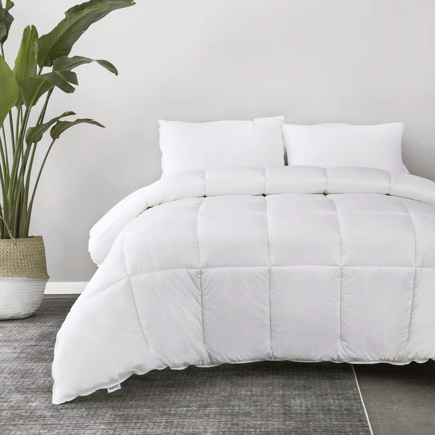 Machine Washable with No Clumping Duvet Insert 60OZ Lightweight&Fluffy