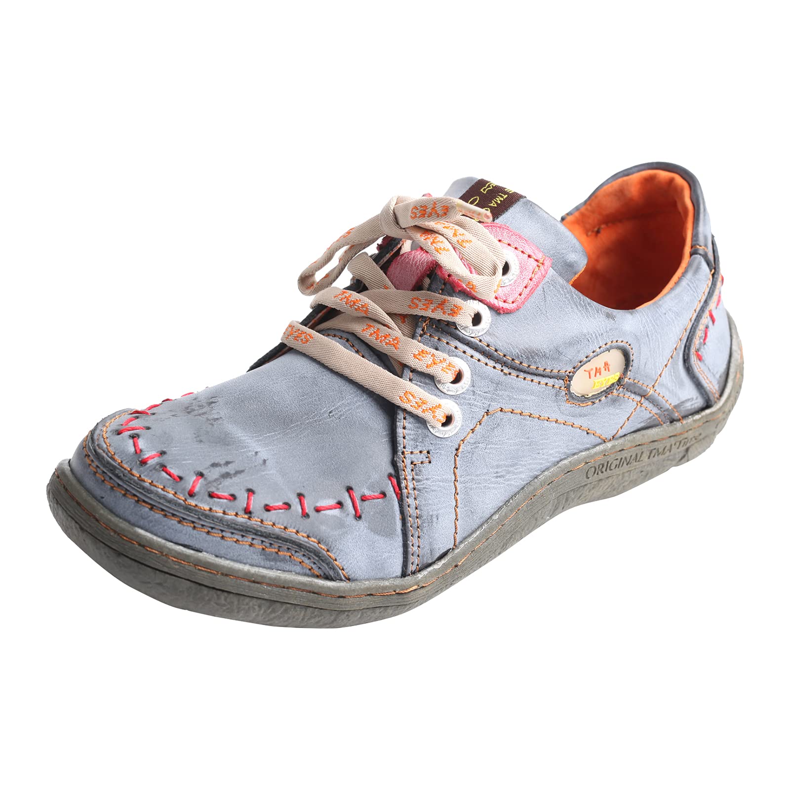 Photo 1 of Eyes Hand Stitching Leather Women's Sneaker (Black, Numeric_9)