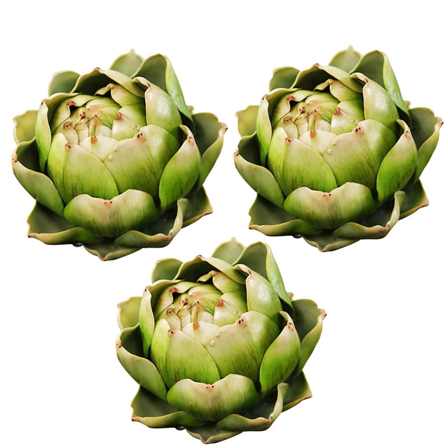 Fake Artificial Artichoke Vegetables faux plastic artichoke Wedding Party Table Home plastic Flower Decoration(3pcs)